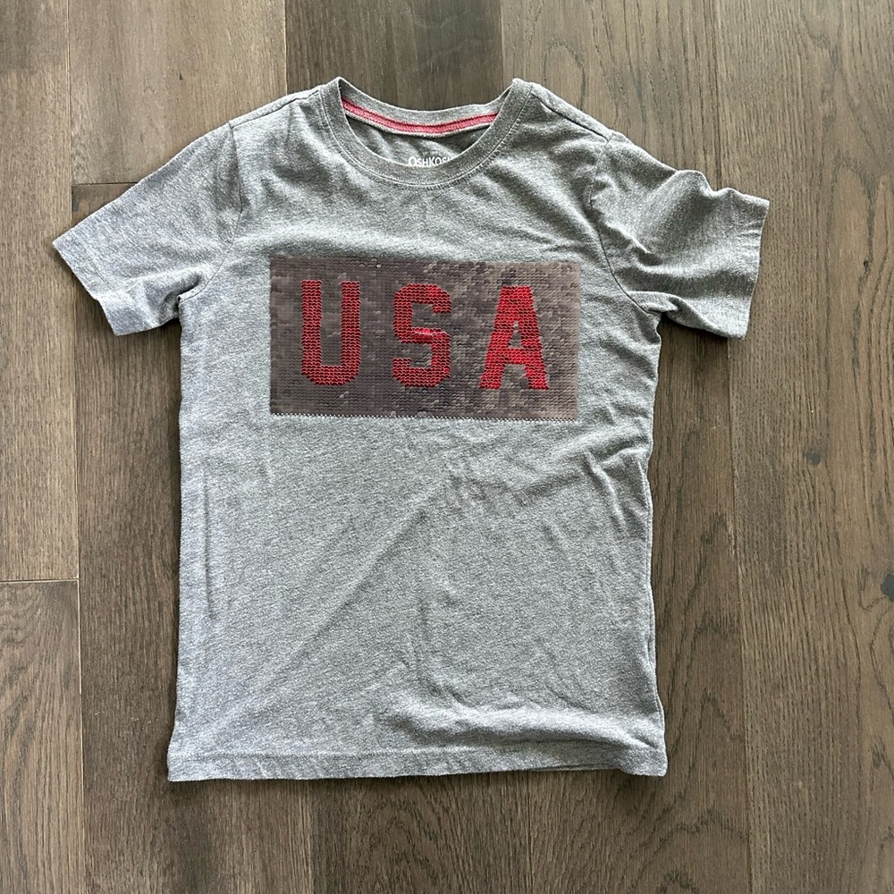 Osh Kosh B’Gosh USA Flip Sequin Tee